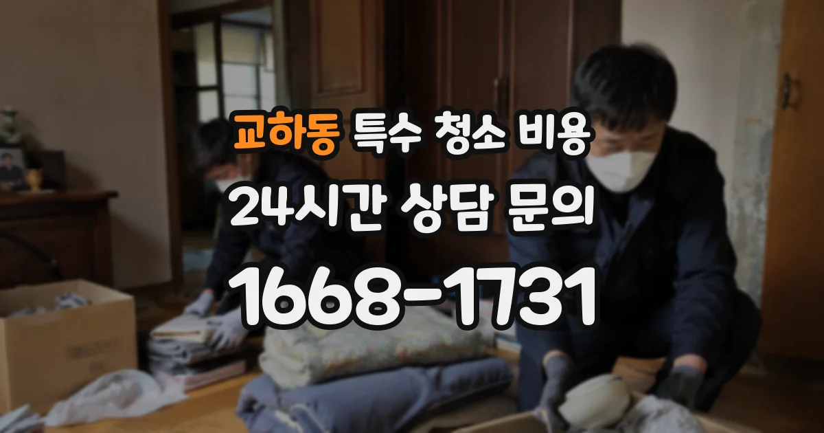 교하동 특수 청소 비용