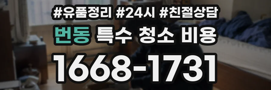 번동 특수 청소 비용