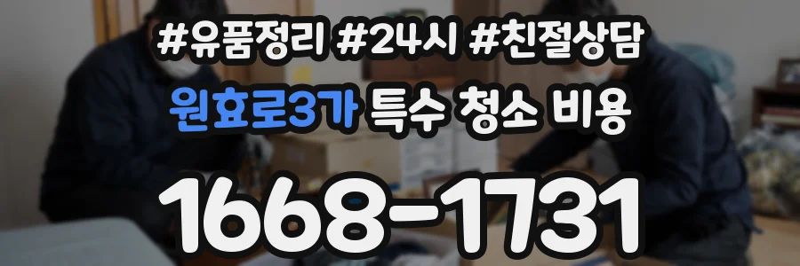 원효로3가 특수 청소 비용