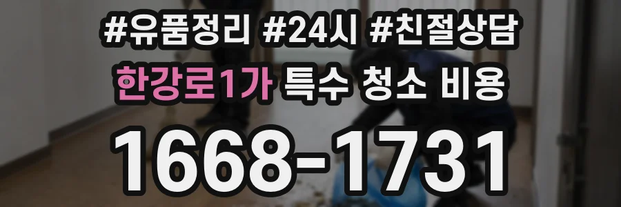 한강로1가 특수 청소 비용