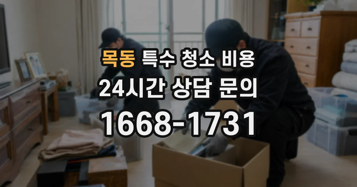 목동 특수 청소 비용