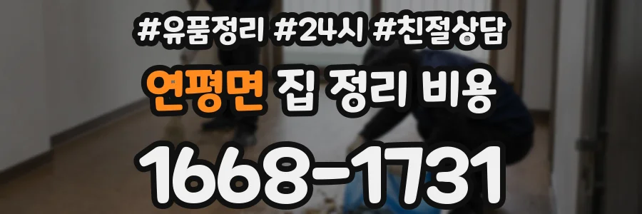 연평면 집 정리 비용
