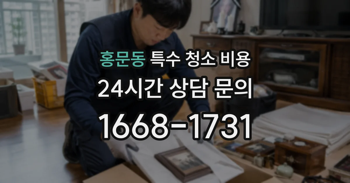 홍문동 특수 청소 비용