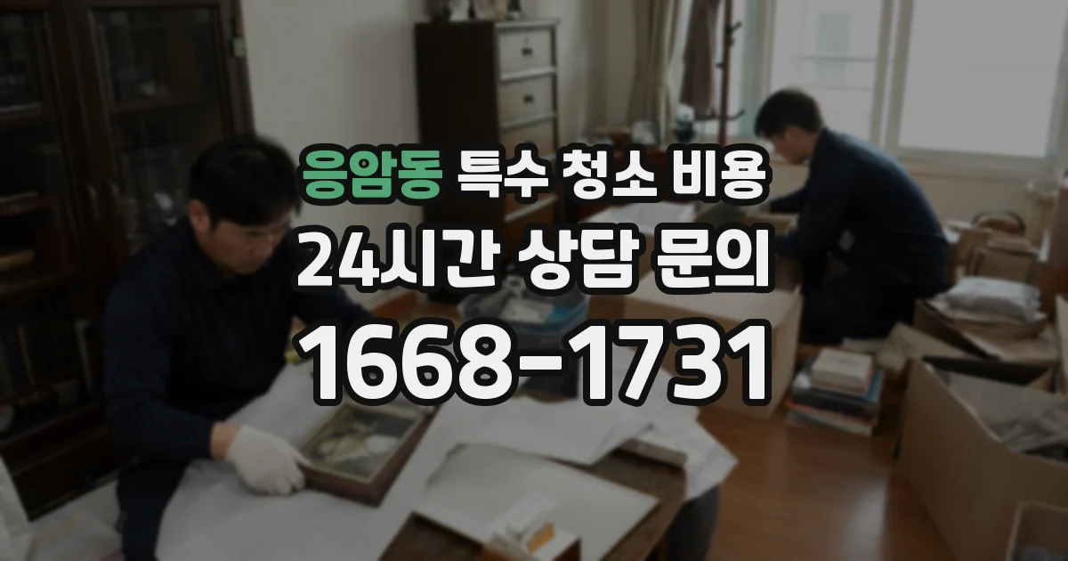 응암동 특수 청소 비용