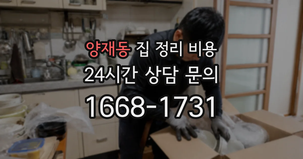 양재동 집 정리 비용