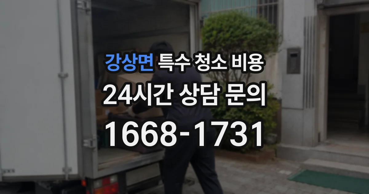 강상면 특수 청소 비용