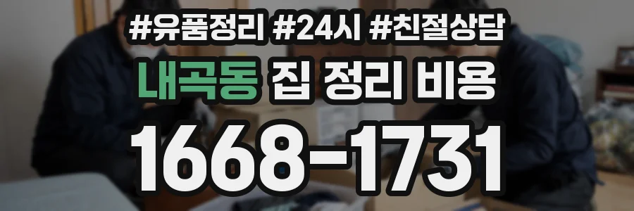 내곡동 집 정리 비용