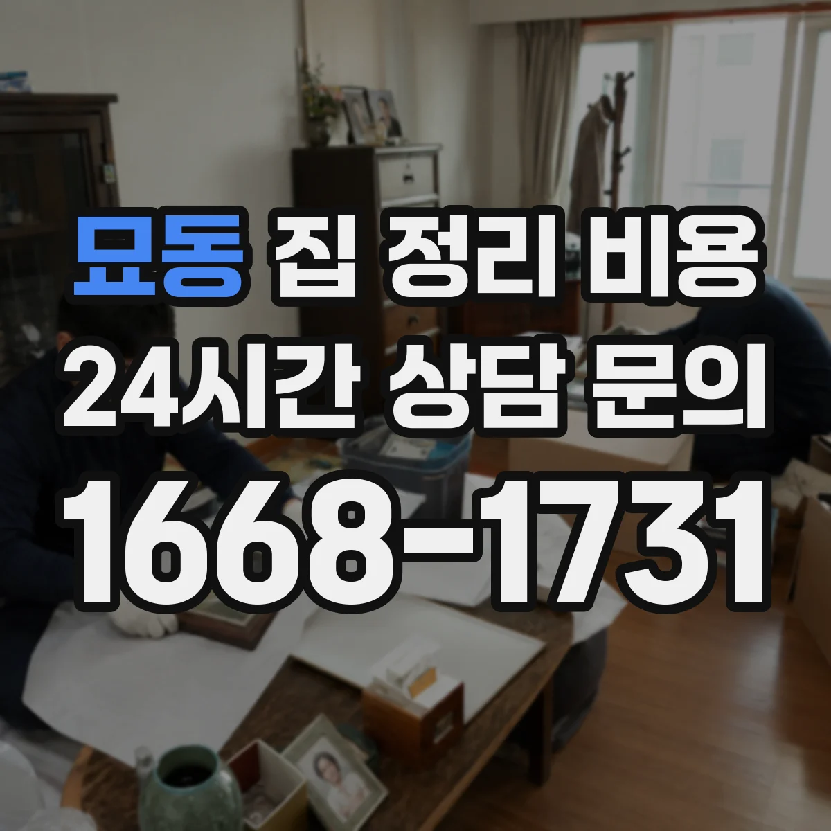 묘동 집 정리 비용