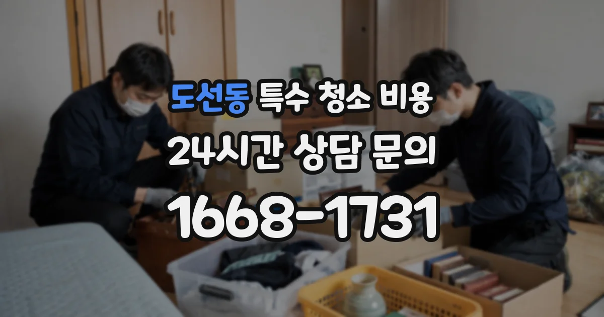 도선동 특수 청소 비용