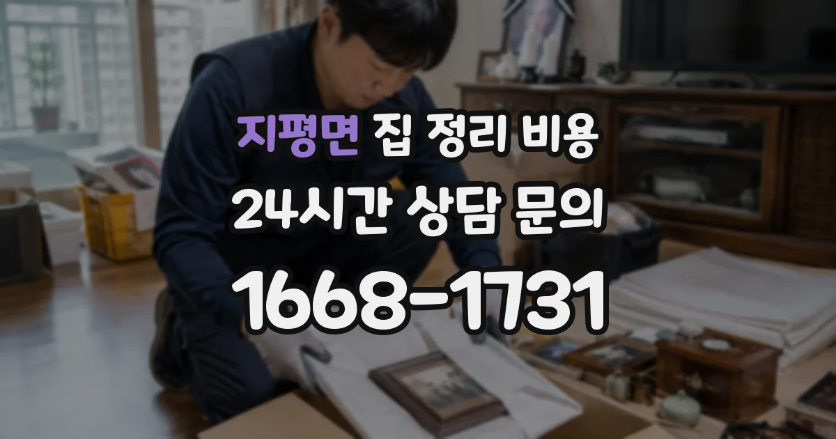 지평면 집 정리 비용