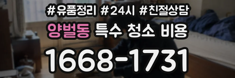 양벌동 특수 청소 비용