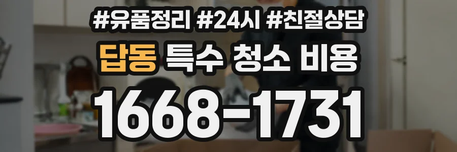 답동 특수 청소 비용