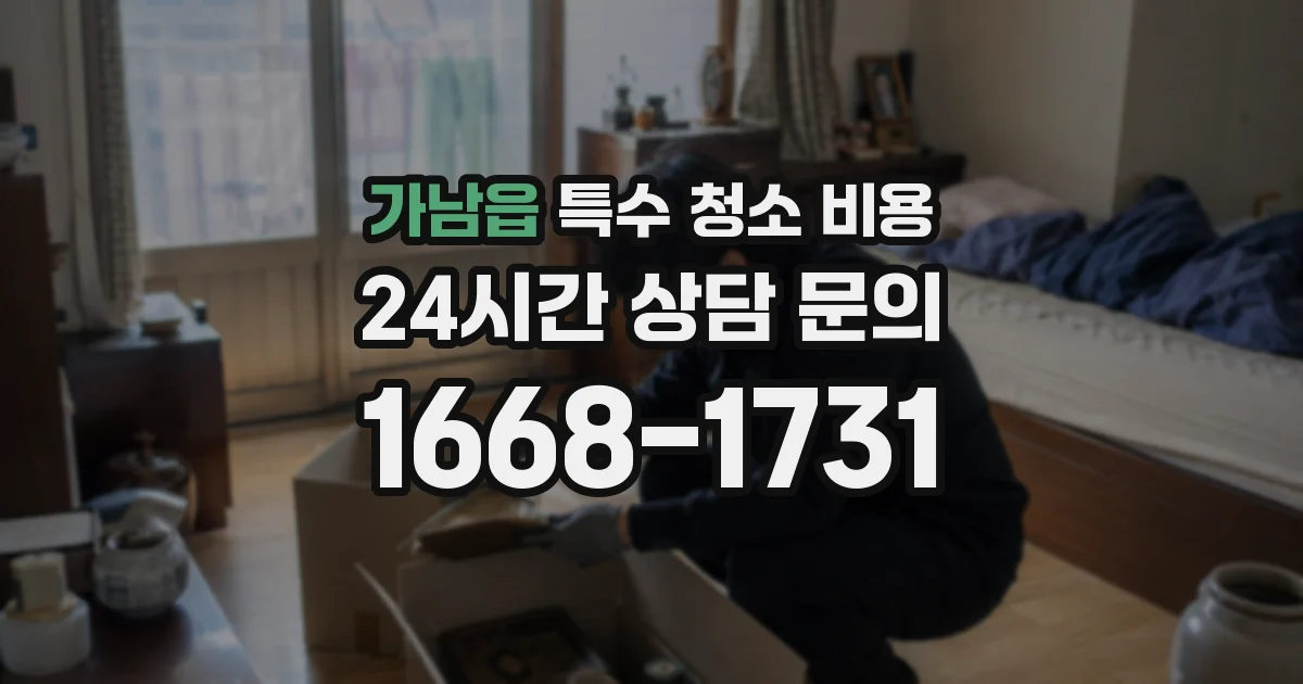 가남읍 특수 청소 비용