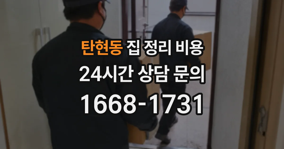 탄현동 집 정리 비용