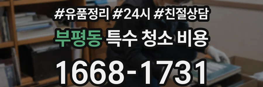부평동 특수 청소 비용