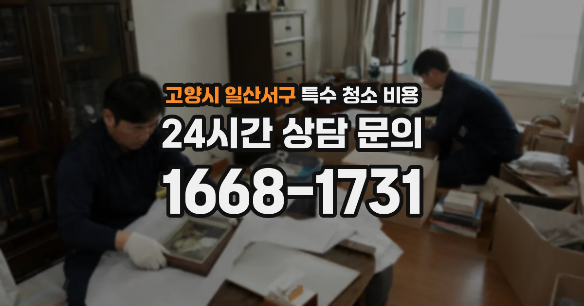 고양시 일산서구 특수 청소 비용