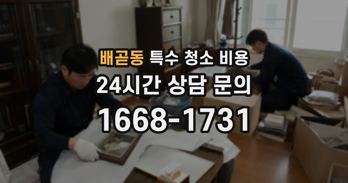 배곧동 특수 청소 비용