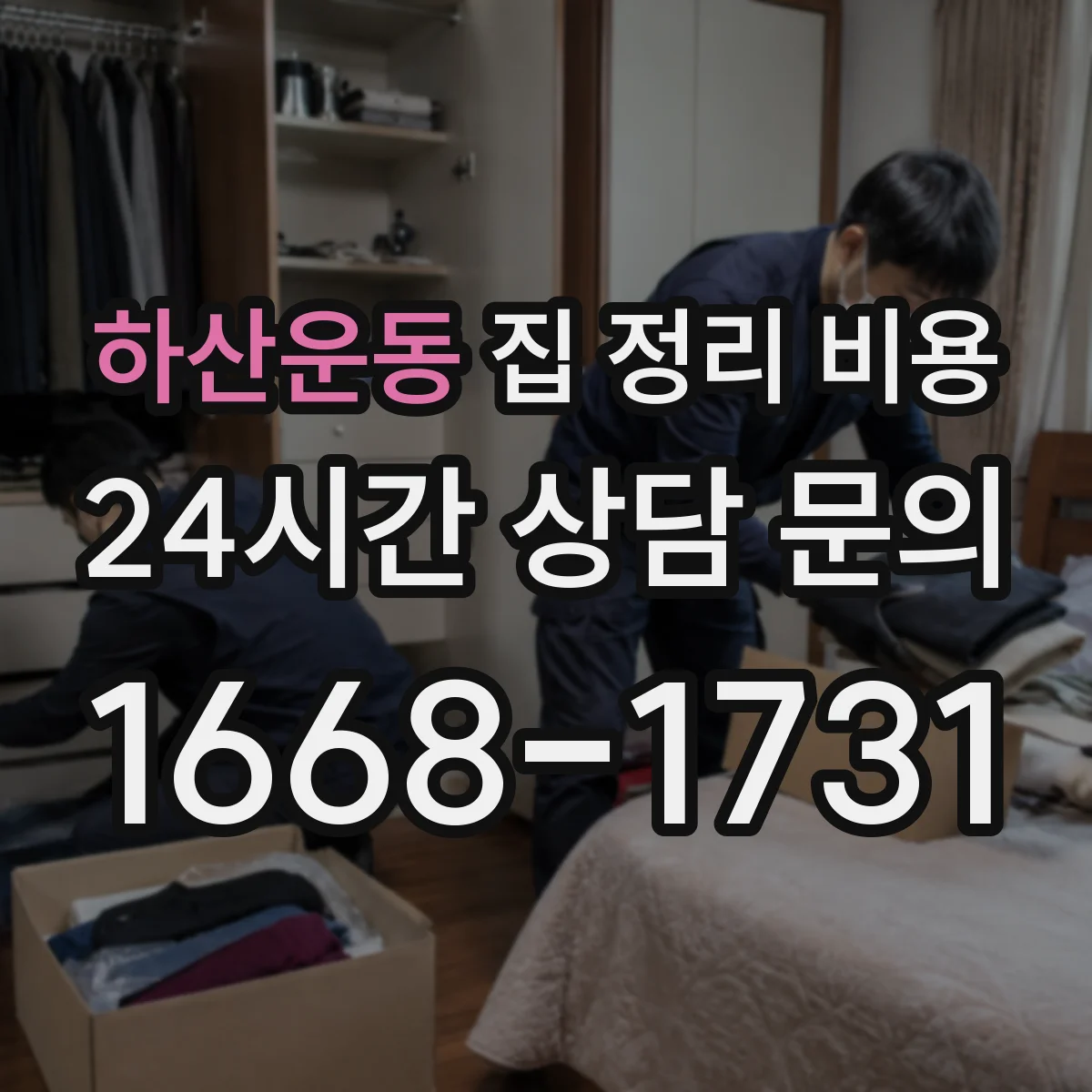 하산운동 집 정리 비용