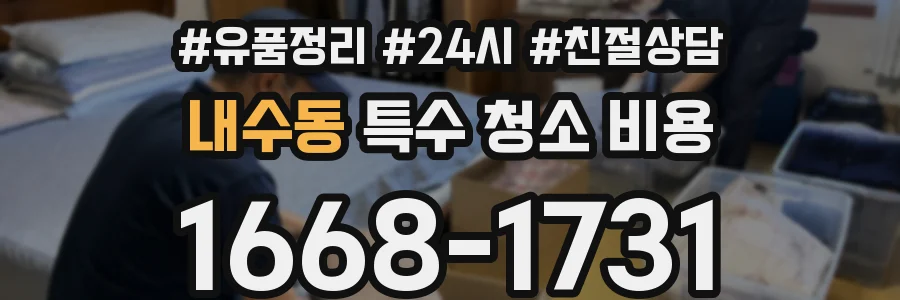 내수동 특수 청소 비용