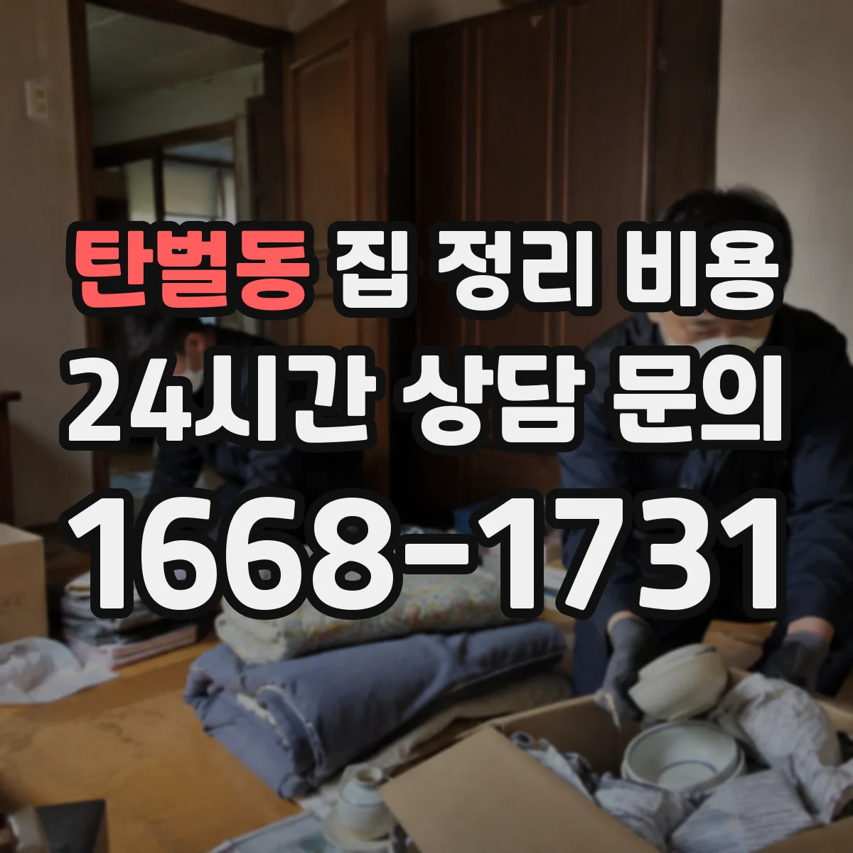 탄벌동 집 정리 비용