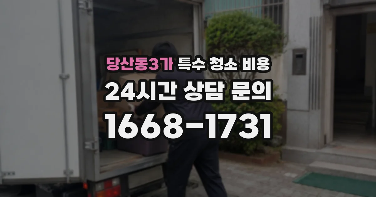 당산동3가 특수 청소 비용