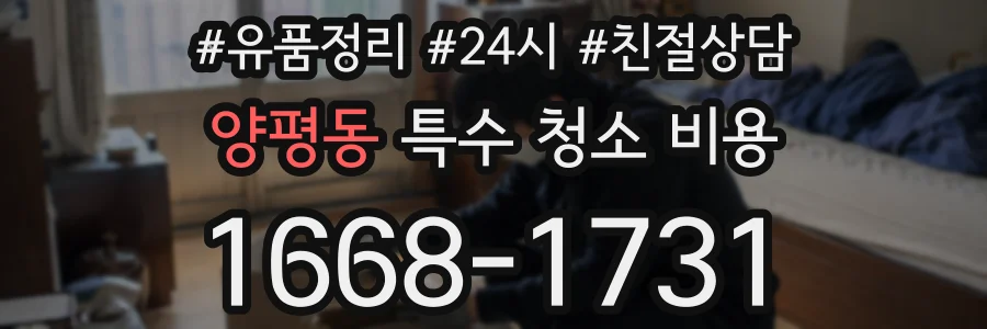 양평동 특수 청소 비용