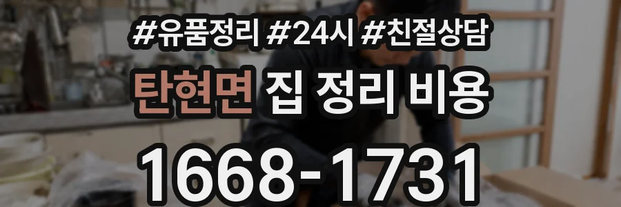 탄현면 집 정리 비용
