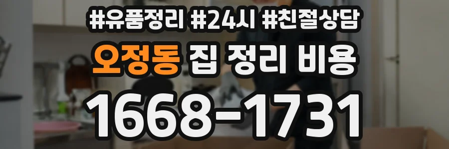 오정동 집 정리 비용