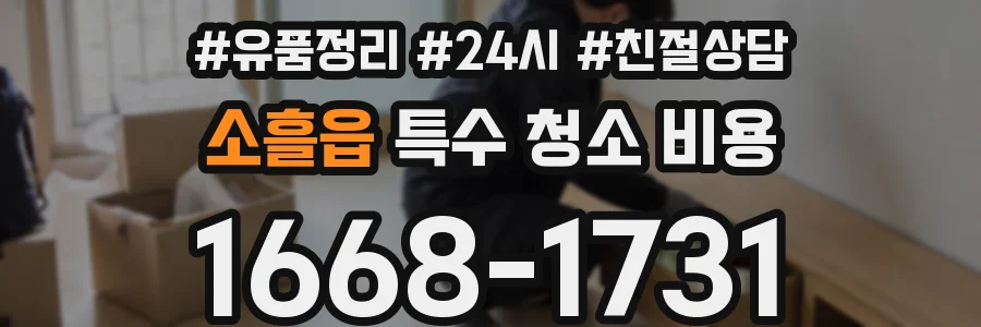 소흘읍 특수 청소 비용