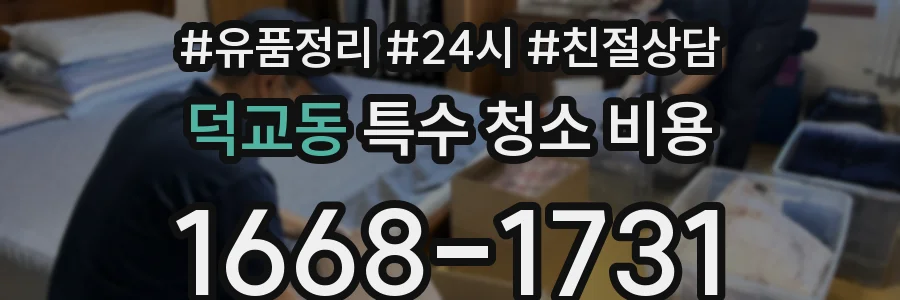 덕교동 특수 청소 비용