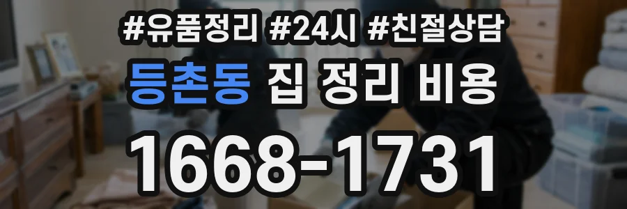등촌동 집 정리 비용