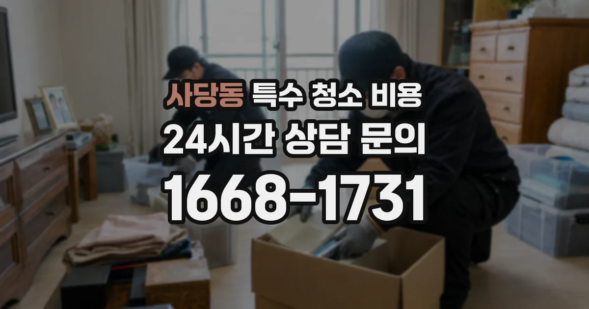 사당동 특수 청소 비용