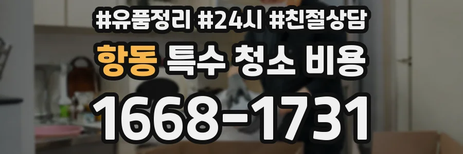 항동 특수 청소 비용