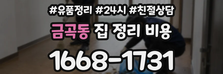 금곡동 집 정리 비용