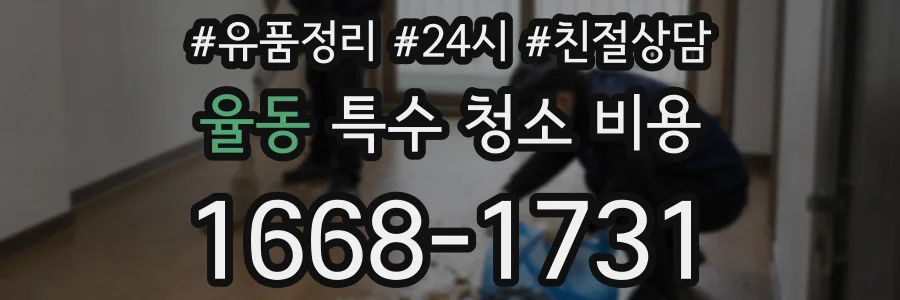 율동 특수 청소 비용