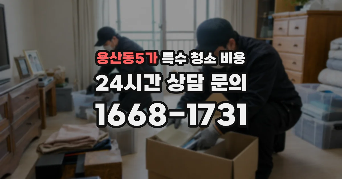 용산동5가 특수 청소 비용