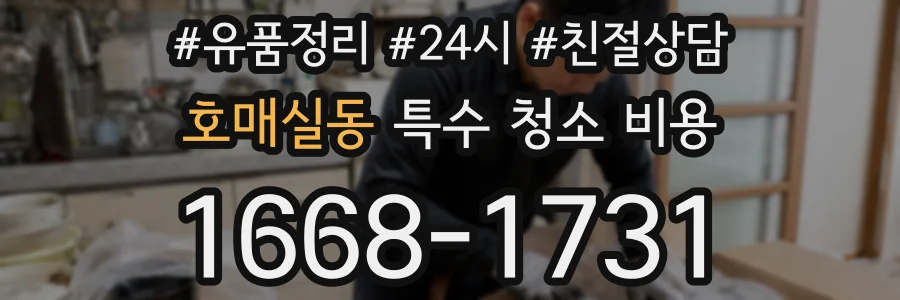 호매실동 특수 청소 비용