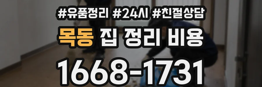 목동 집 정리 비용