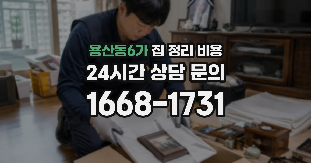 용산동6가 집 정리 비용