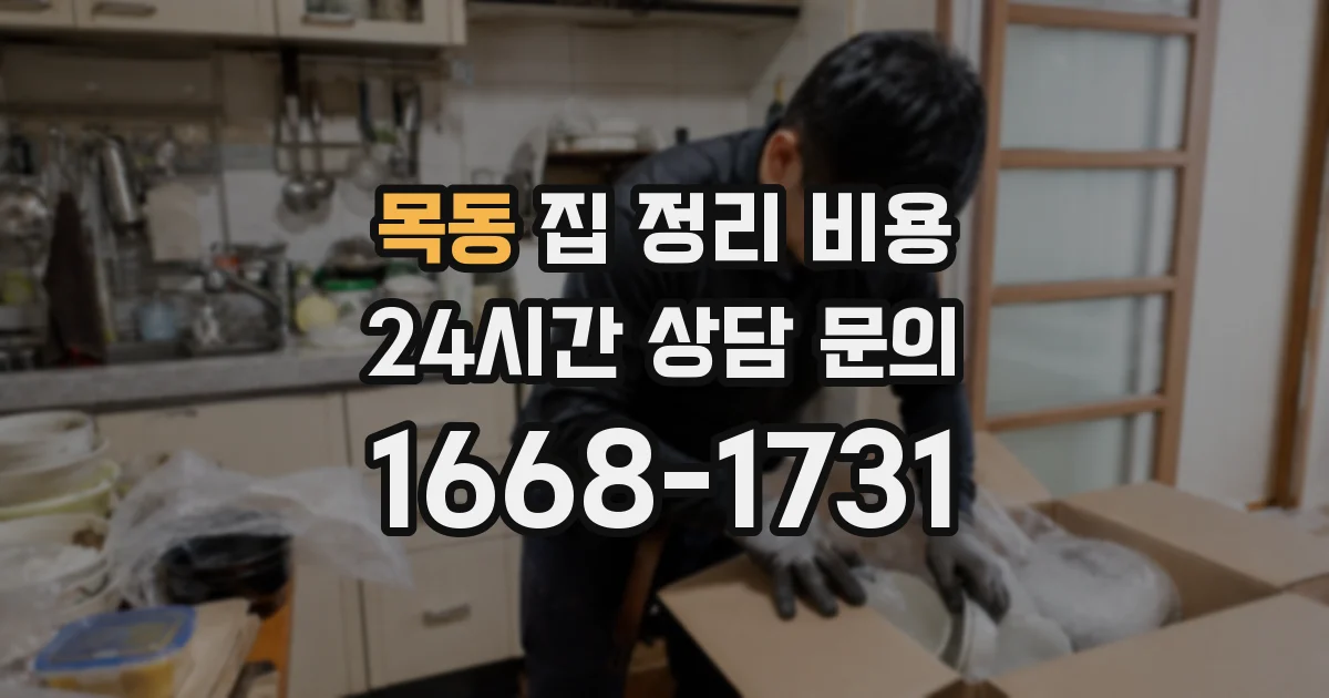 목동 집 정리 비용