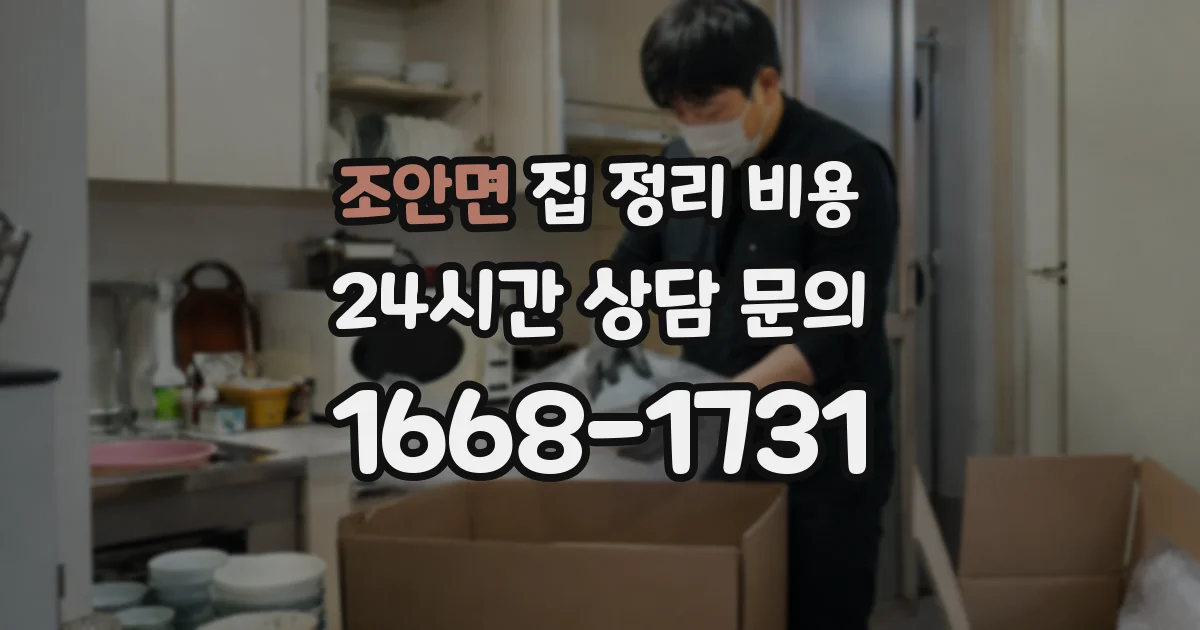 조안면 집 정리 비용