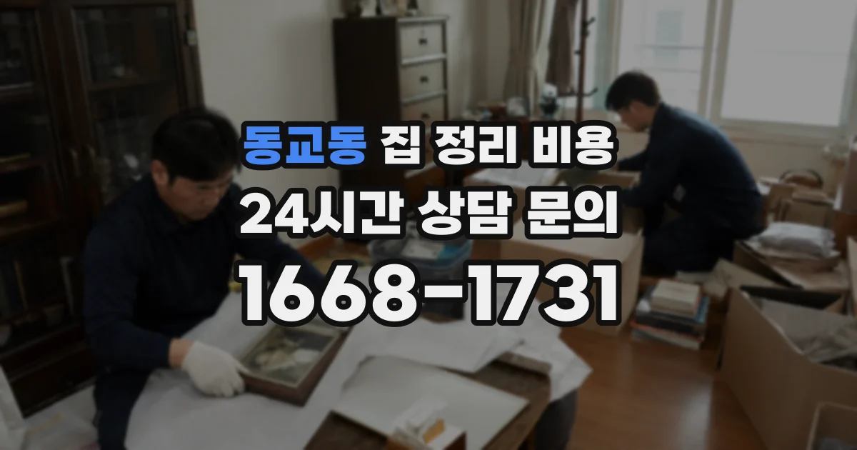 동교동 집 정리 비용