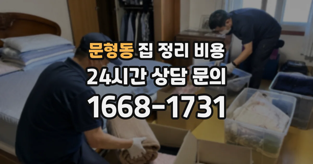 문형동 집 정리 비용