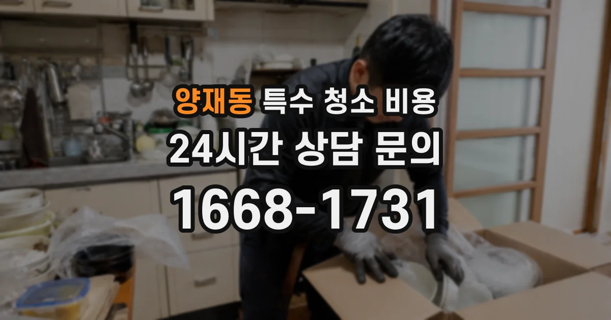 양재동 특수 청소 비용