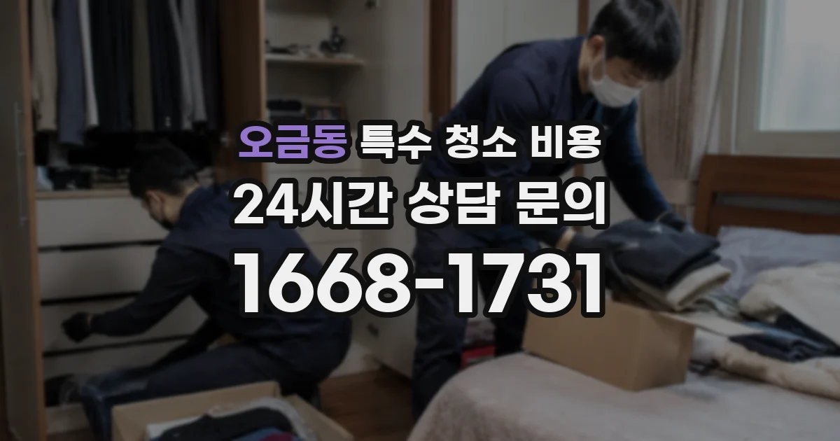 오금동 특수 청소 비용