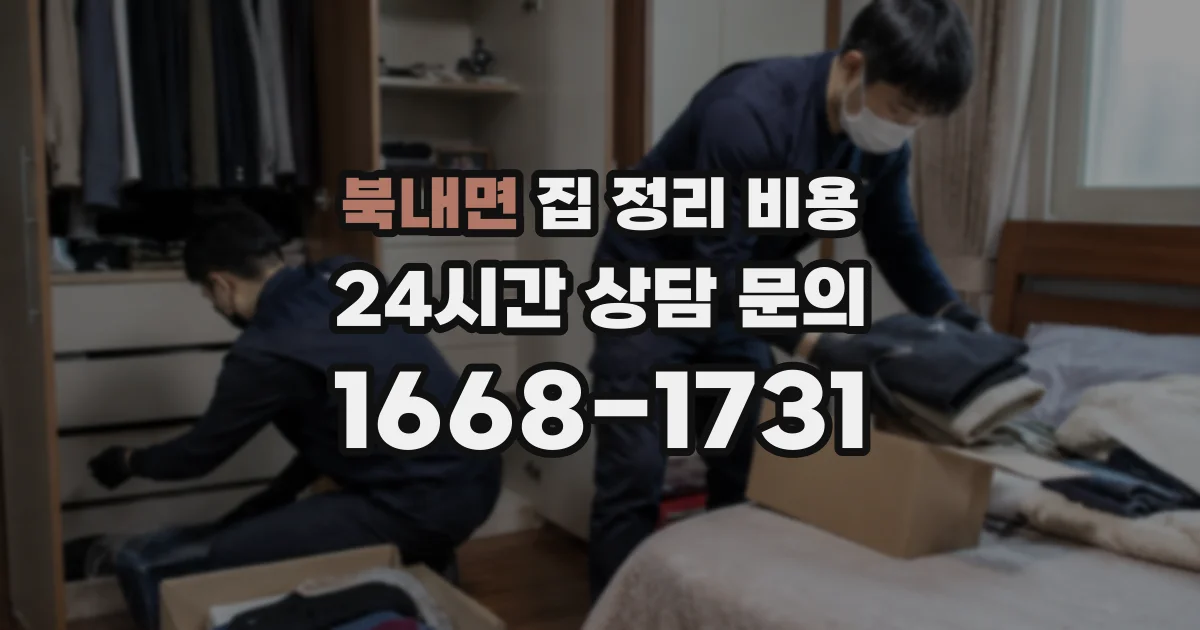 북내면 집 정리 비용