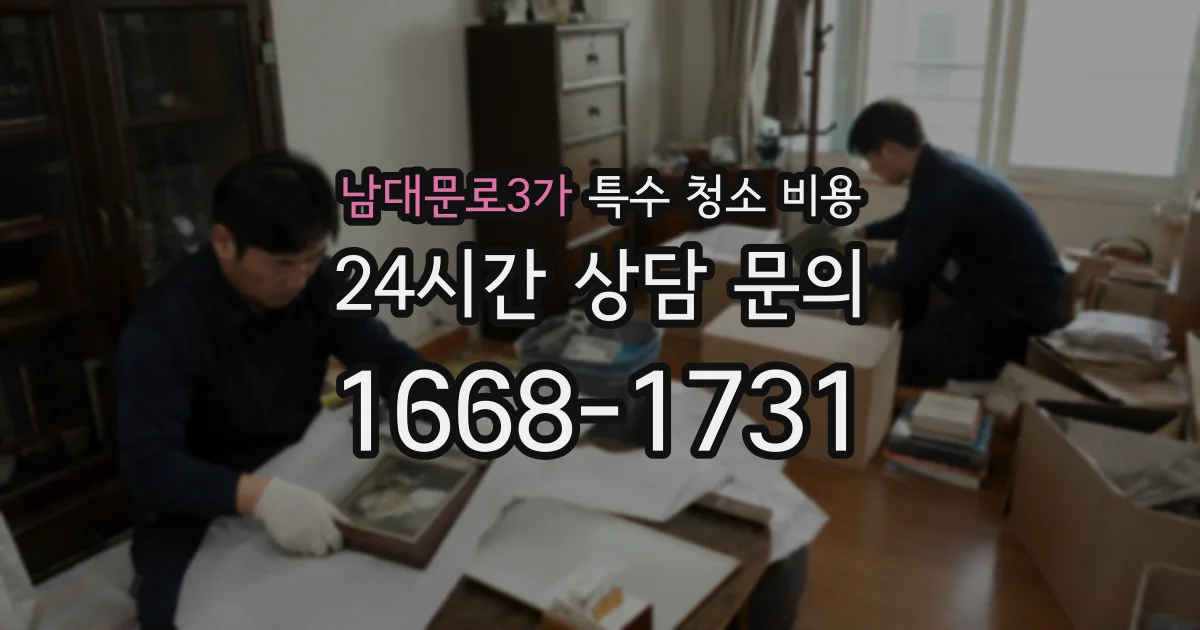 남대문로3가 특수 청소 비용