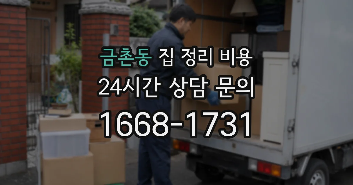 금촌동 집 정리 비용