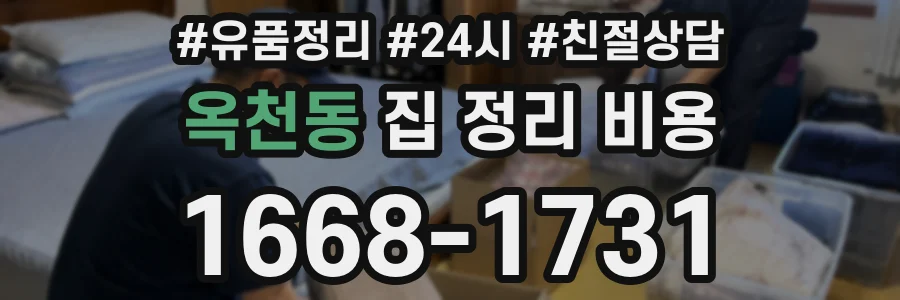 옥천동 집 정리 비용