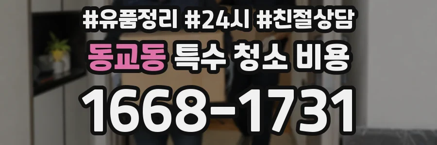 동교동 특수 청소 비용